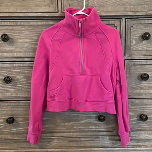 Lululemon Scuba half zip pink